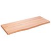 vidaXL V&auml;gghylla ljusbrun 100x40x(2-4) cm behandlad massiv ek