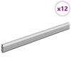 vidaXL Kl&auml;dst&aring;ng 12 pcs Silver 764 x 15 x 29 mm Aluminiumlegering