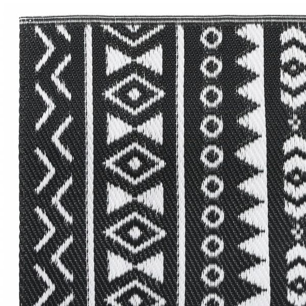 vidaXL Utomhusmatta ARAKIL svart 80x250 cm PP