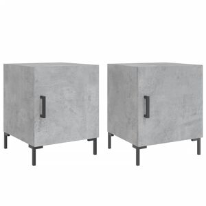 vidaXL S&auml;ngbord 2 st betonggr&aring; 40x40x50 cm konstruerat tr&auml;