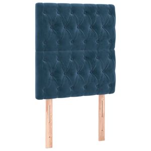 vidaXL S&auml;nggavel m&ouml;rkbl&aring; 80x7x118/128 cm sammet