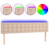 vidaXL S&auml;nggavel LED cappuccino 160x5x78/88 cm konstl&auml;der
