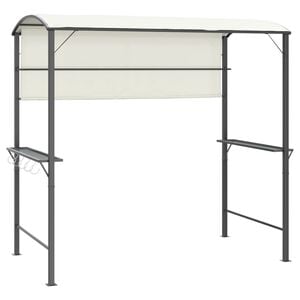 vidaXL Paviljong med tak 220x110x200 cm gr&auml;ddvit