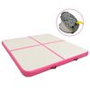 vidaXL Uppbl&aring;sbar gymnastikmatta med pump 200x200x20 cm PVC rosa