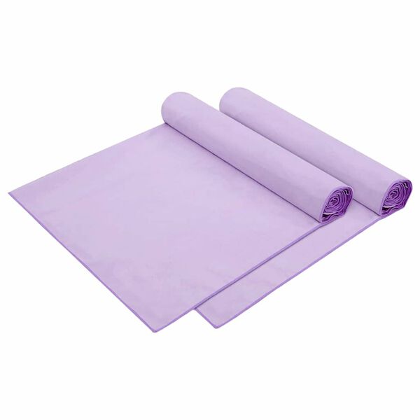 vidaXL Solstolshanddukar 2 pcs Lila 210 x 75 cm Polyester och polyamid
