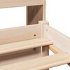 vidaXL Säng med bokhylla utan madrass 75x190cm massiv furu