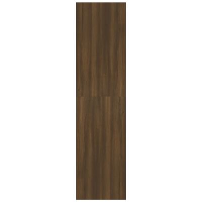 vidaXL Garderob brun ek 100x50x200 cm konstruerat trä