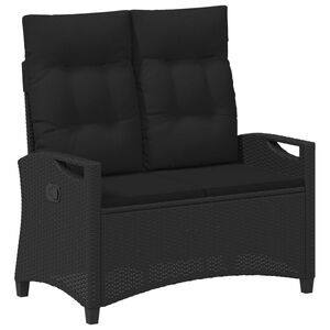 vidaXL Tr&auml;dg&aring;rdsb&auml;nk Svart 105 x 60 x 112 cm St&aring;l och Polyester