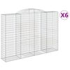 vidaXL Gabioner b&aring;gformade 6 st 300x50x200/220 cm galvaniserat j&auml;rn