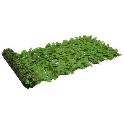 vidaXL Balkongskärm gröna blad 400x75 cm