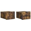 vidaXL V&auml;ggmonterat S&auml;ngbord med l&aring;da 2 pcs R&ouml;kt ek 33 x 34,5 x 24 cm