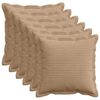 vidaXL Kudd&ouml;verdrag 6 st HOUTEN Brun 30 x 30 cm manchester