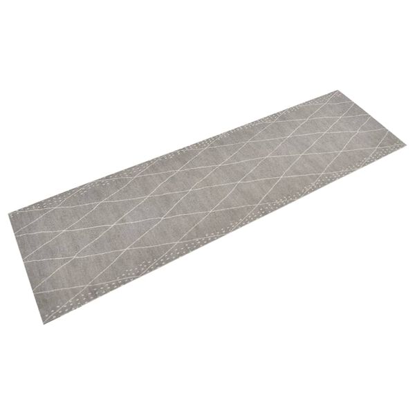 vidaXL Köksmatta maskintvättbar romb 45x150 cm sammet