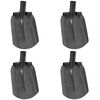 vidaXL Skyffelhuvud 4 pcs Silver 33 x 21 cm Pulverlackerat st&aring;l