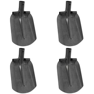 vidaXL Skyffelhuvud 4 pcs Silver 33 x 21 cm Pulverlackerat st&aring;l