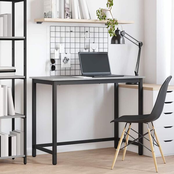 vidaXL bord Gr&aring; Sonoma 80 x 50 x 76,5 cm Konstruerat tr&auml; och st&aring;l