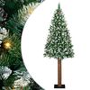 vidaXL Smal julgran med 300 LED-lampor Gr&ouml;n 210 cm PVC och solid furu