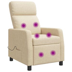 vidaXL Massagef&aring;t&ouml;lj Gr&auml;ddvit Tyg