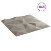 vidaXL V&auml;ggpaneler 48 st betonggr&aring; 50x50 cm XPS 12 m&sup2; diamant