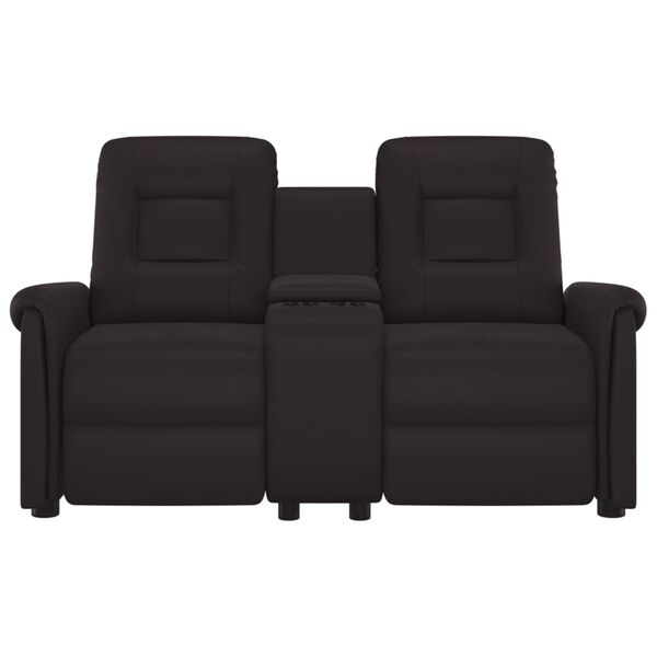 vidaXL Massagefåtölj med kopphållare 2-sits svart