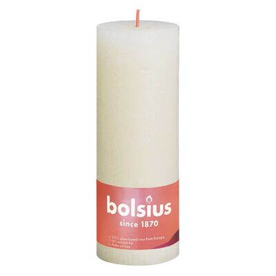 Bolsius Rustika blockljus 4-pack 190x68 mm mjuk pärla
