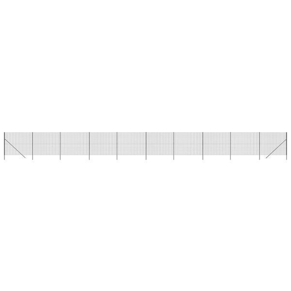 vidaXL Stängsel antracit 2,2x25 m galvaniserat stål