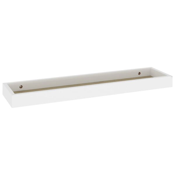 vidaXL V&auml;gghyllor med kant 2 st Ek och vit 60x15x4 cm MDF