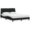 vidaXL Bed with Mattress Black 120x200 cm Fabric