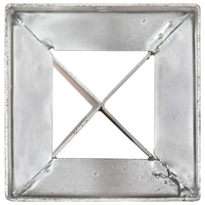 vidaXL Jordspett 12 st silver 10x10x91 cm galvaniserat stål