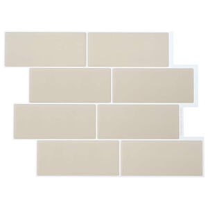 vidaXL Subwaytile 10 st Beige 29 x 21 cm Polyuretan och PET