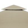 vidaXL Paviljongtak 310 g/m² 3 x 3 m beige