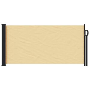vidaXL Utf&auml;llbar sidomarkis 300 x 100 cm Polyester Rektangul&auml;r Sand