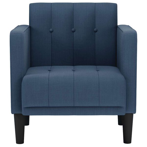 vidaXL Soffstol med armst&ouml;d bl&aring; 53 cm tyg