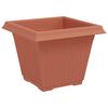vidaXL Kvadratisk Blomkruka 24 pcs Murgr&ouml;n 38 x 38 x 30 cm Plast