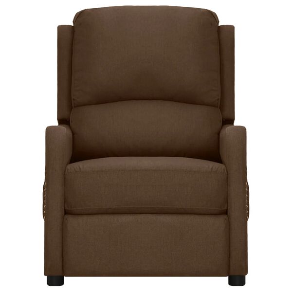 vidaXL Massagef&aring;t&ouml;lj brun tyg