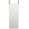 vidaXL D&ouml;rrspegel guld 30x80 cm glas och aluminium