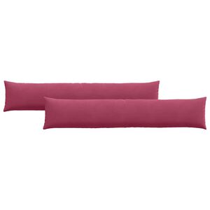 vidaXL Sofakuddar 2 pcs Vinr&ouml;d 200 x 40 cm Kordread tyg