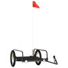 vidaXL Cykelvagn svart 126x63x34 cm j&auml;rn