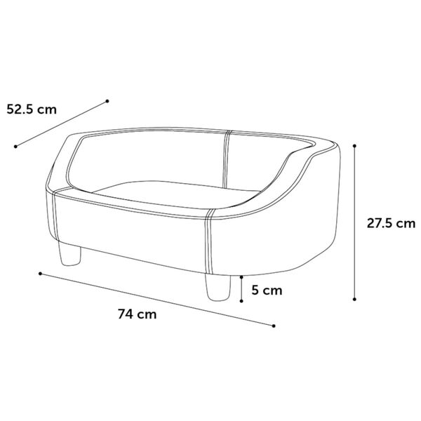 FLAMINGO Hundb&auml;dd Emerald gr&ouml;n M 74x52,5x27,5 cm