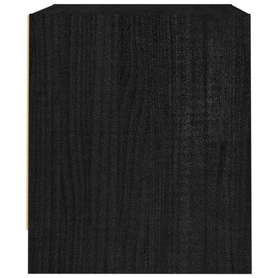 vidaXL Sängbord 2 st svart 40x30,5x35,5 cm massiv furu