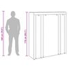 vidaXL Resegarderob med fack och st&auml;nger 45x150x176 cm svart
