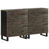 vidaXL Sk&auml;nkar 2 st svart 60x33x75 cm massivt mangotr&auml;