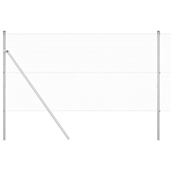 vidaXL St&auml;ngselstolpe Silver 25 x 1,4 m (25 x 25 mm n&auml;t) St&aring;l