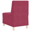 vidaXL Modulsofa utan armstöd 2 pcs Vinröd 55 x 74 x 82 cm Sammet