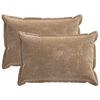 vidaXL Kudd&ouml;verdrag 2 st HOUTEN Brun 50 x 70 cm Chenilletyg