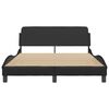 vidaXL Bed Frame "Dover" Black 140x200 cm Faux Leather
