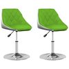 vidaXL Snurrbara matstolar 2 st gr&ouml;n och vit konstl&auml;der