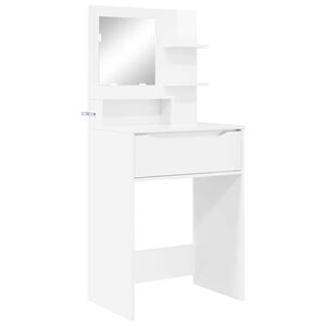 vidaXL S&auml;ngrum Smyckesbord H&ouml;gblanka vita 80 x 39,6 x 135 cm