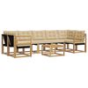 vidaXL Utomhussoffset 8 st Vit och Beige