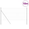 vidaXL St&auml;ngsel med stolpe Silver 1 x 10 m St&aring;l och PVC